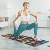 farbiges, abgerundetes Rechteck Yogamatte