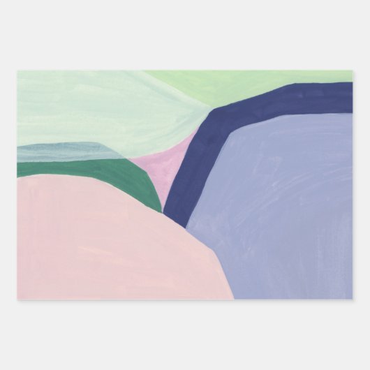 Farbiges Abstrakt Art Wrapping Paper Geschenkpapier Set (Vorderseite)