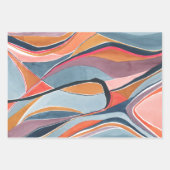 Farbiges Abstrakt Art Wrapping Paper Geschenkpapier Set (Vorderseite)
