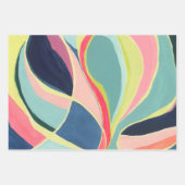 Farbiges Abstrakt Art Wrapping Paper Geschenkpapier Set (Vorderseite 3)