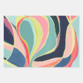 Farbiges Abstrakt Art Wrapping Paper Geschenkpapier Set (Vorderseite 2)