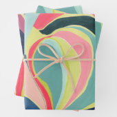 Farbiges Abstrakt Art Wrapping Paper Geschenkpapier Set (Beispiel)