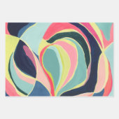 Farbiges Abstrakt Art Wrapping Paper Geschenkpapier Set (Vorderseite)