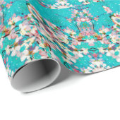 Farbiges Abstrakt geometrisches Hintergrundmuster Geschenkpapier (Rolleneckpunkt)