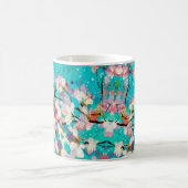 Farbiges Abstrakt geometrisches Hintergrundmuster Kaffeetasse (Mittel)