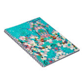 Farbiges Abstrakt geometrisches Hintergrundmuster Notizblock (Rechte Seite)