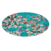 Farbiges Abstrakt geometrisches Hintergrundmuster Schneidebrett (Ecke)