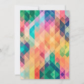 Farbiges Abstrakt geometrisches Muster. Einladung (Rückseite)