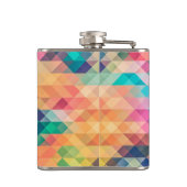 Farbiges Abstrakt geometrisches Muster Flachmann (Rückseite)