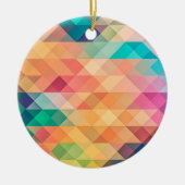 Farbiges Abstrakt geometrisches Muster Keramik Ornament (Vorne)