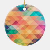Farbiges Abstrakt geometrisches Muster Keramik Ornament (Hinten)