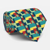 Farbiges Abstrakt geometrisches Muster Krawatte (Gerollt)