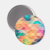 Farbiges Abstrakt geometrisches Muster Magnet (Vorderseite/Rückseite)
