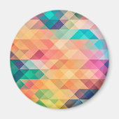 Farbiges Abstrakt geometrisches Muster Magnet (Vorne)