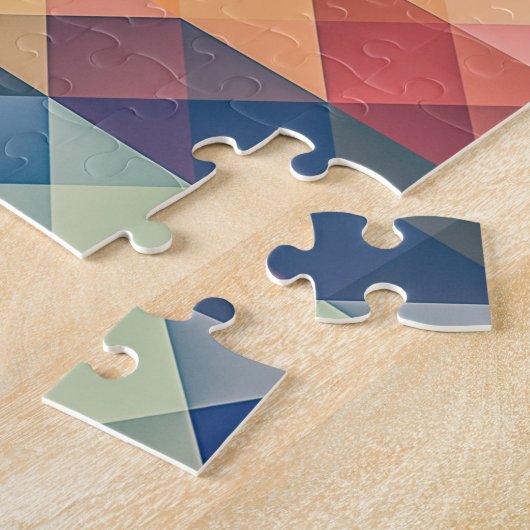 Farbiges Abstrakt geometrisches Muster Puzzle (Seite)