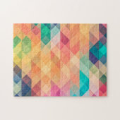 Farbiges Abstrakt geometrisches Muster Puzzle (Horizontal)