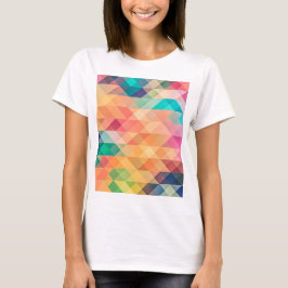 Farbiges Abstrakt geometrisches Muster T-Shirt