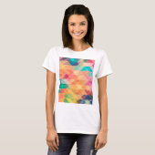 Farbiges Abstrakt geometrisches Muster T-Shirt (Vorne ganz)