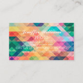 Farbiges Abstrakt geometrisches Muster   Visitenkarte (Rückseite)
