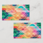 Farbiges Abstrakt geometrisches Muster Visitenkarte (Vorne/Hinten)