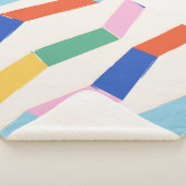 Farbiges Abstrakt geometrisches Zickzack Muster Sherpadecke (3/4)