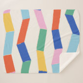 Farbiges Abstrakt geometrisches Zickzack Muster Sherpadecke (Vorderseite (Horizontal))