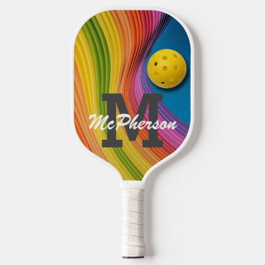 Farbiges Abstraktes Bild — Pickleball personalisie Schläger (Vorderseite)