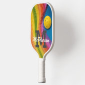Farbiges Abstraktes Bild — Pickleball personalisie Schläger (Links)