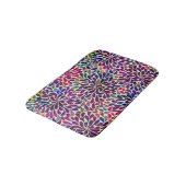 Farbiges Abstraktes Blumendesign Badematte (Schrägansicht)