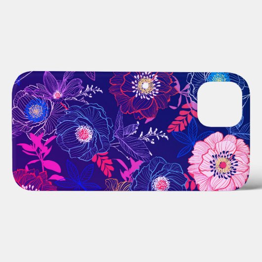 Farbiges Abstraktes Blumendesign Case-Mate iPhone Hülle (Rückseite (Horizontal))