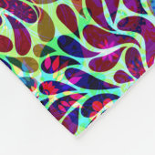 Farbiges Abstraktes Blumendesign Fleecedecke (Ecke)