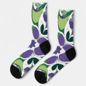 Farbiges Abstraktes Blumendesign Socken (Linkes Detail)