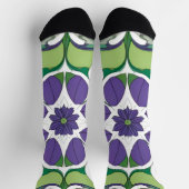 Farbiges Abstraktes Blumendesign Socken (Oben)
