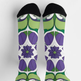 Farbiges Abstraktes Blumendesign Socken
