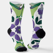 Farbiges Abstraktes Blumendesign Socken (Gewinkelt)