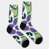 Farbiges Abstraktes Blumendesign Socken (Rechts)