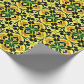 Farbiges Abstraktes Blumenmuster Geschenkpapier (Ecke)