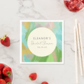 Farbiges Abstraktes Brautparty Serviette (Beispiel)