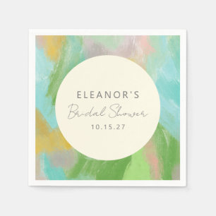 Farbiges Abstraktes Brautparty Serviette
