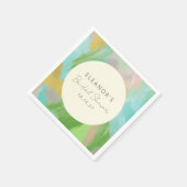 Farbiges Abstraktes Brautparty Serviette (Ecke)