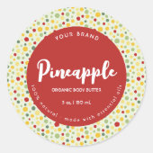 Farbiges Abstraktes Circle Cosmetic Jar Lid Label Runder Aufkleber (Vorderseite)