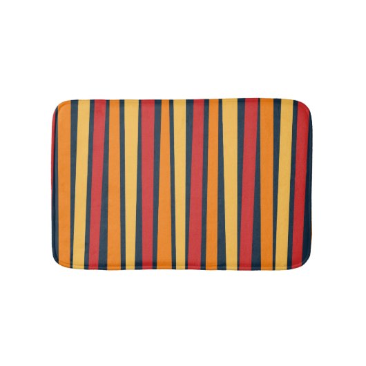 Farbiges abstraktes Design mit Linien Badematte (Vorderseite)