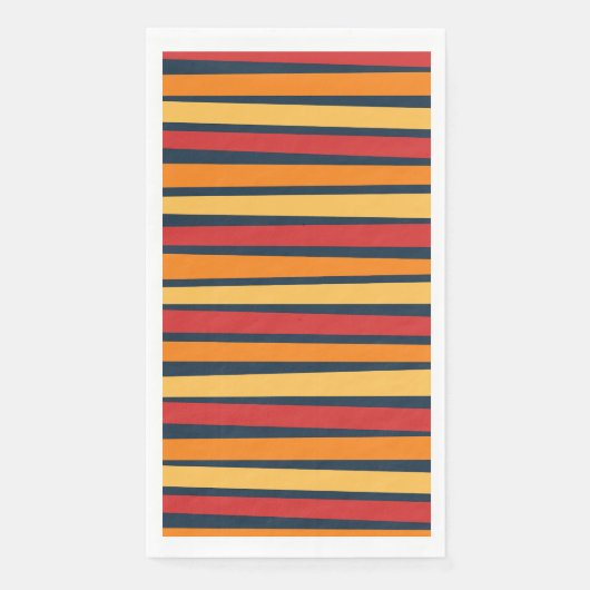 Farbiges abstraktes Design mit Linien Serviette (Vorderseite)