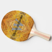 Farbiges abstraktes Design mit Name und Monogramm Tischtennis Schläger (Seitenansicht)