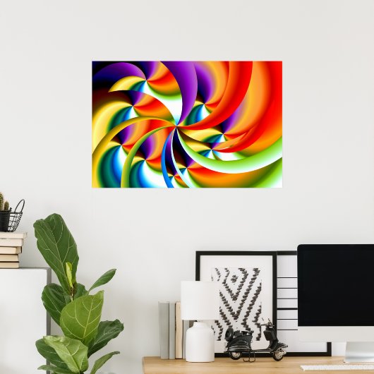 Farbiges abstraktes Design-Poster Poster (Heimbüro)