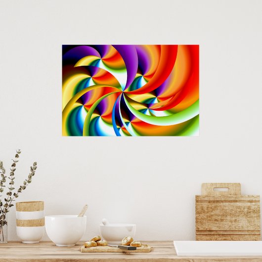 Farbiges abstraktes Design-Poster Poster (Küche)