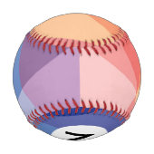 Farbiges Abstraktes Dreieck-Muster Baseball (Rückseite)