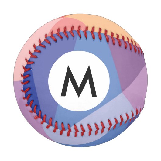 Farbiges Abstraktes Dreieck-Muster Baseball (Vorderseite Links)