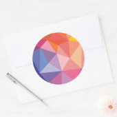 Farbiges Abstraktes Dreieck Runder Aufkleber (Umschlag)