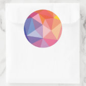 Farbiges Abstraktes Dreieck Runder Aufkleber (Tasche)